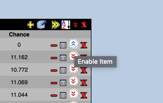 Disabled lootdrop entry